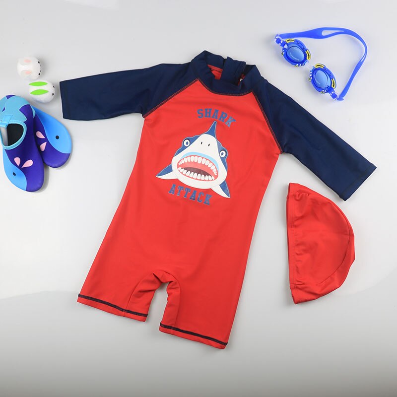 Strój kąpielowy dla dzieci, chłopięcy krem przeciwsłoneczny, szybkoschnący, ciepły, ciepły, uroczy strój kąpielowy