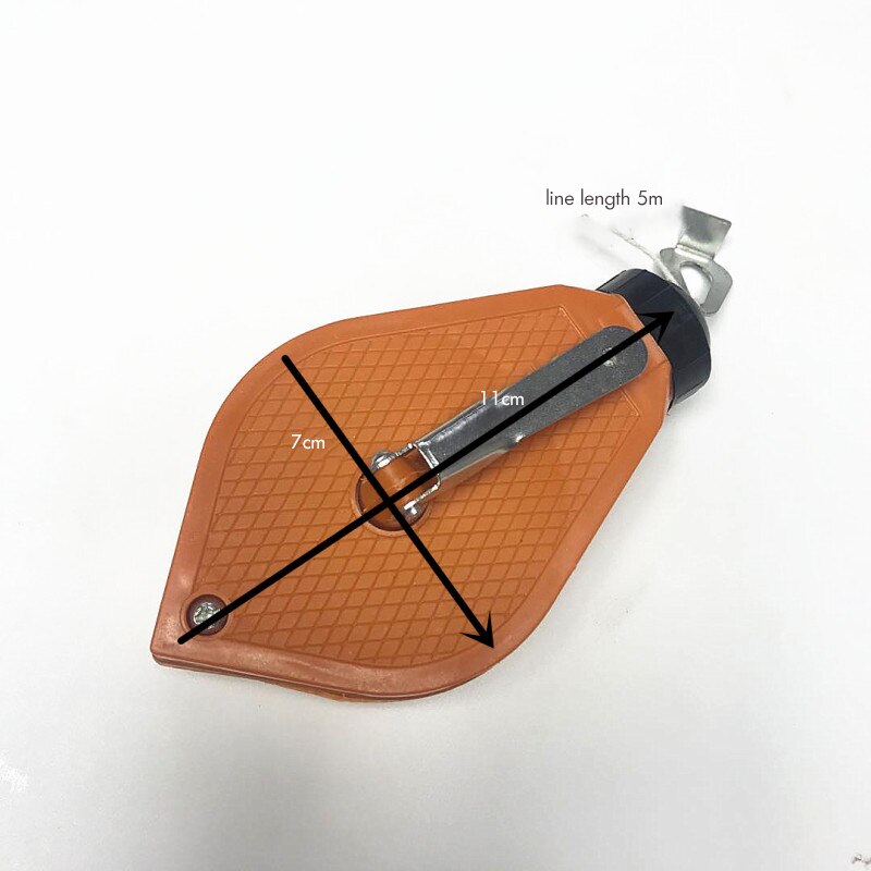 Classic Chalk Reel Marking Tool Red Cartridge, Chalk Box with 5 Meters Chalk Line &amp; Integrated Handle Release