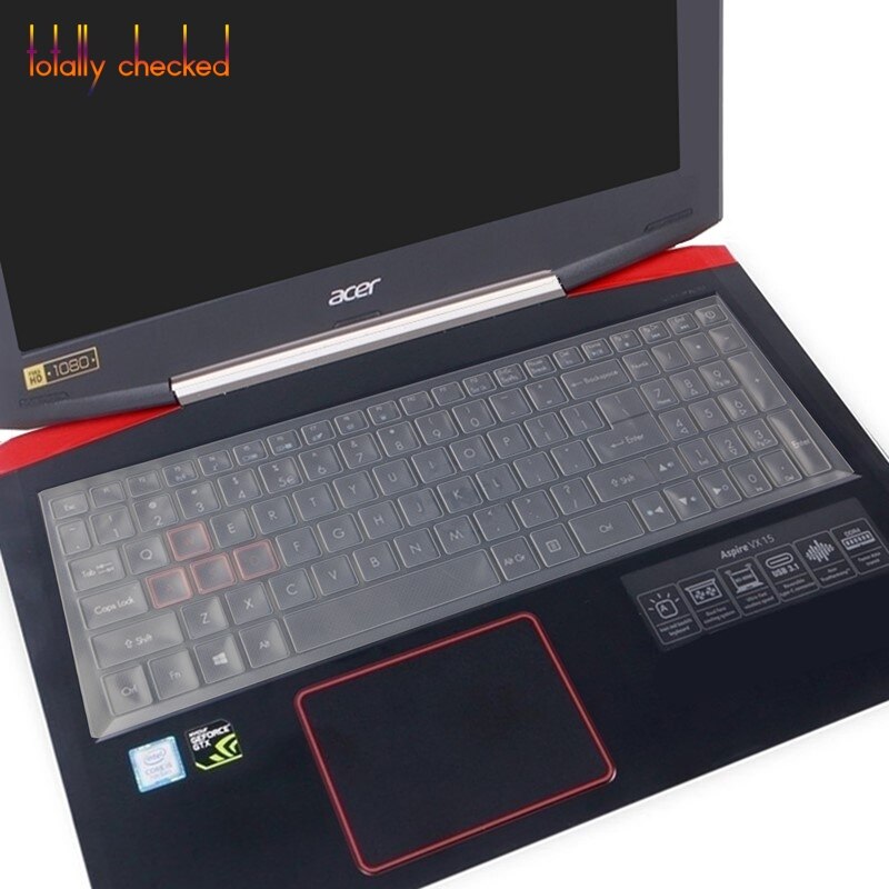 Laptop keyboard cover hudbeskytter til acer predator helios 300 ph315-52 vx15 an515-42 an515-51 an515-52 an515 15.6 inch: Klar