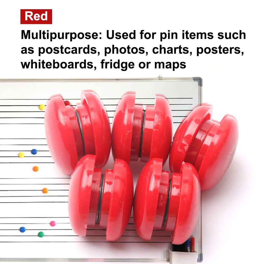 40 PCS 0.8 Inch Magnet Board Whiteboard Refrigerator Note Magnetic Buttons Pin Round Button Red Yellow Blue Green