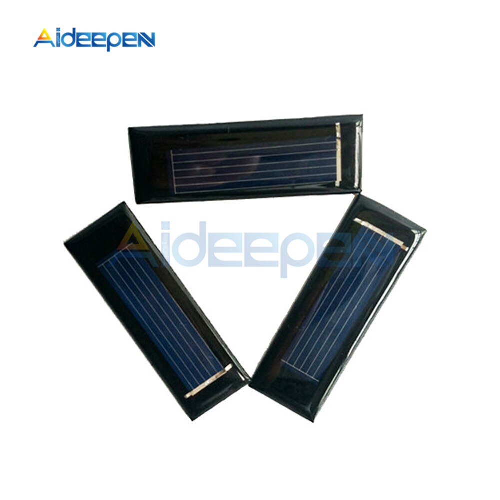 Mini Solar Panel DIY Solar Cells Accessories Photovoltaic Module PV Module 0.5V 100mA 53*18*2.5mm