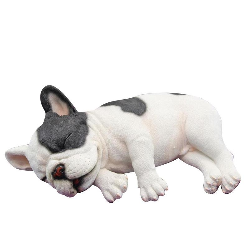 Fransk bulldog simulering sød hund harpiks legetøj stue desktop have dekoration: B