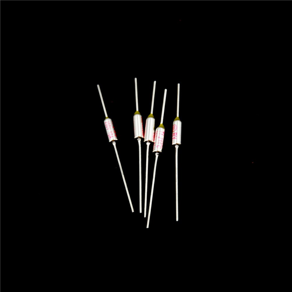 5Pcs SF214E 10A 250V Micro Mini Elektrische Temp Thermische Zekeringen Temperatuur Zekering Thermische Cutoff