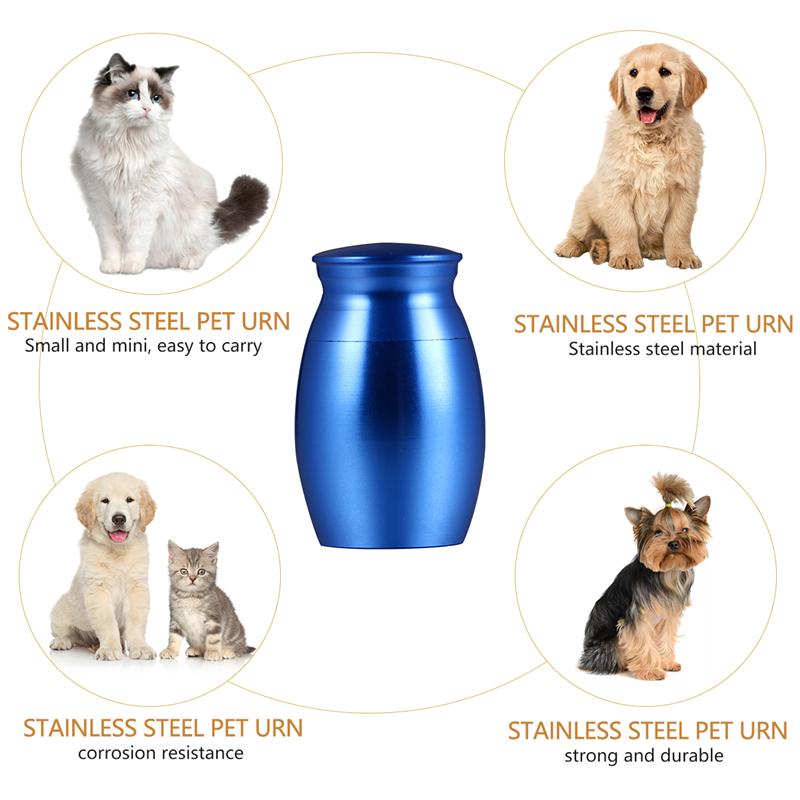 Recipiente para urna funeraria de acero inoxidable con tornillo de labio, 1 unidad Pet