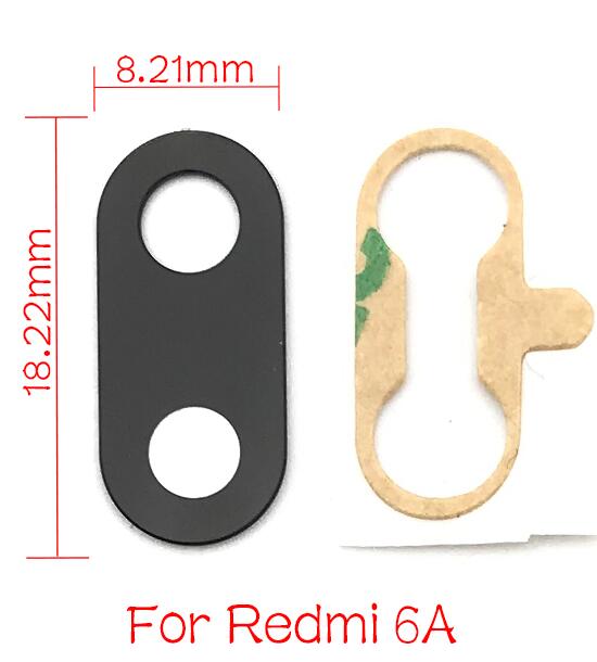 2Pcs/Lot, Rear Back Camera Glass Lens Cover with Ahesive Sticker For Xiaomi Redmi Note 7 6 5 5A 6A 7A Pro Plus S2 9 10: Redmi 6A