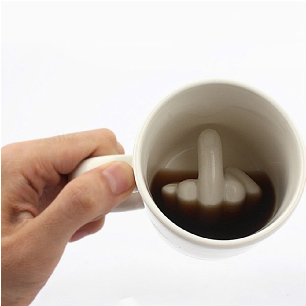 Up Yours Mark Cup Prank Coffee Cup Spoof Ceramic Mug Funny For Milk Breakfast Mug Laugh Lover's