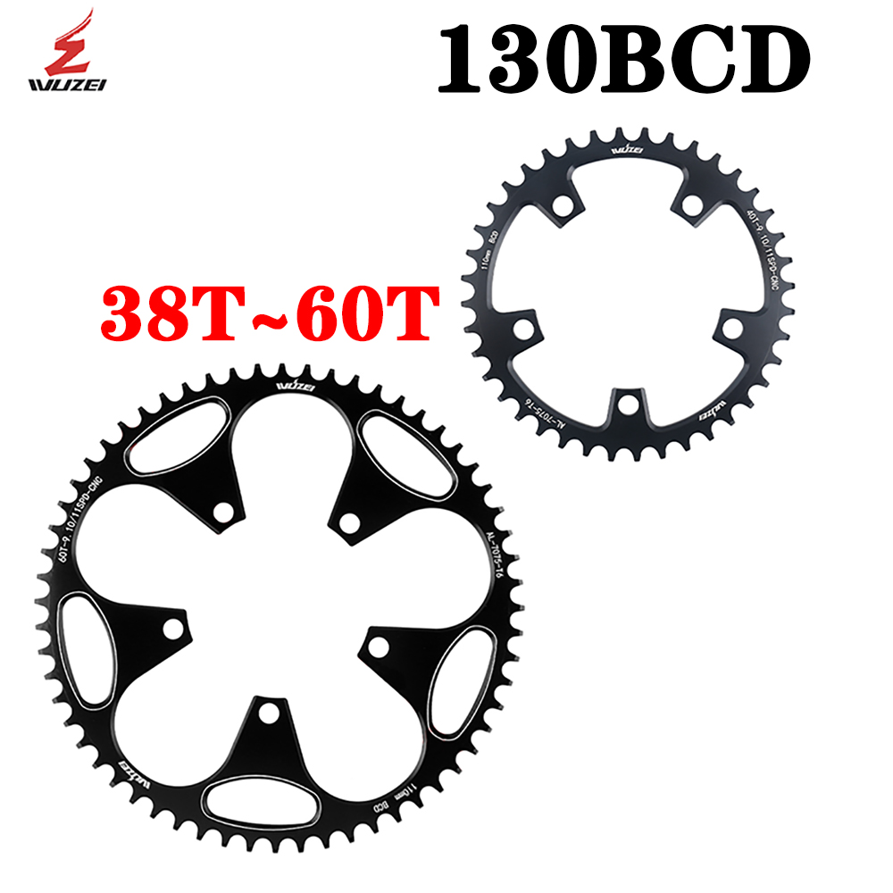 WUZEI 130 BCD Fiets Kettingblad Smalle Brede Sterren 38 40 42 44 46 48 50 52 54 56 58 60 T 130BCD AL7075 Tandwiel voor Racefiets