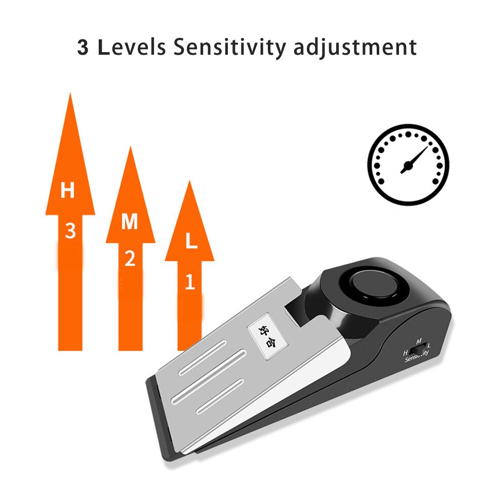 Security Alarm System Portable Carrying Female Personal Outdoor Alarm Smart Sensor Wireless Vibration Door Stop Alarm Block