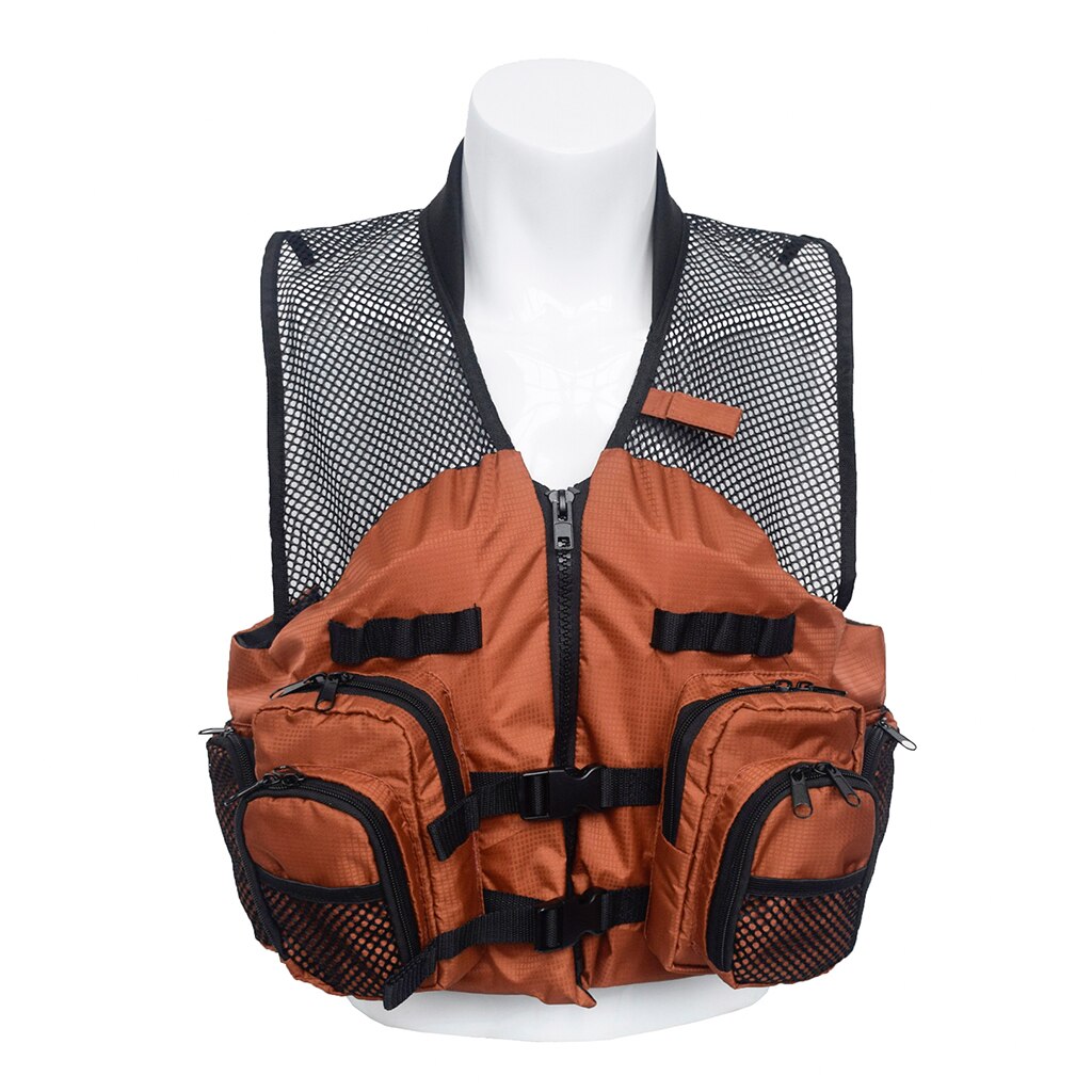 Multi-Pockets with Foam Pad Sleeveless Jacket Life-Saving Vest