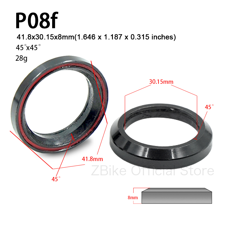 Bicycle Headset Bearings 41/41.8/47/49/51/52mm Mtb Road Mountain Bike Scooter Headset Bearing Repair Parts Cycling Accessories: Red