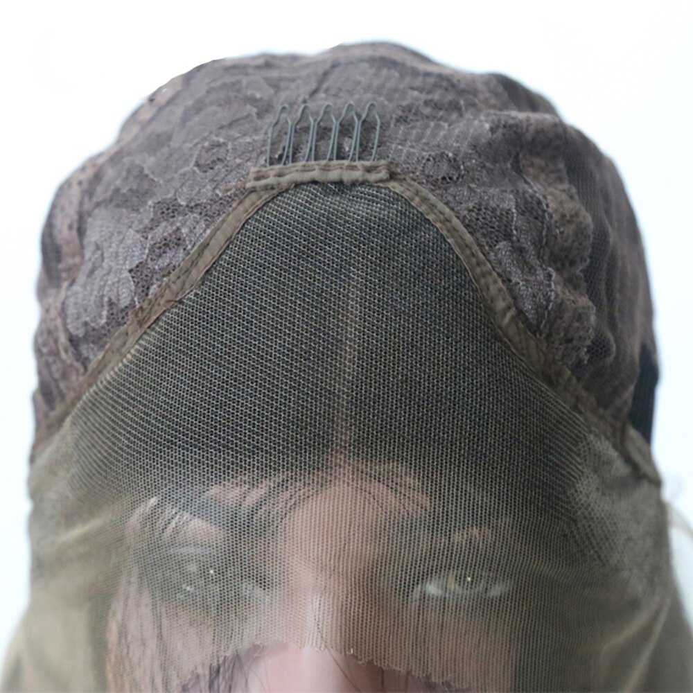 FANXITION Synthetic Hair Deep Wave Lace Front Wig For Black Women High Temperature Fiber Lolita Pre Plucked With Baby Hair