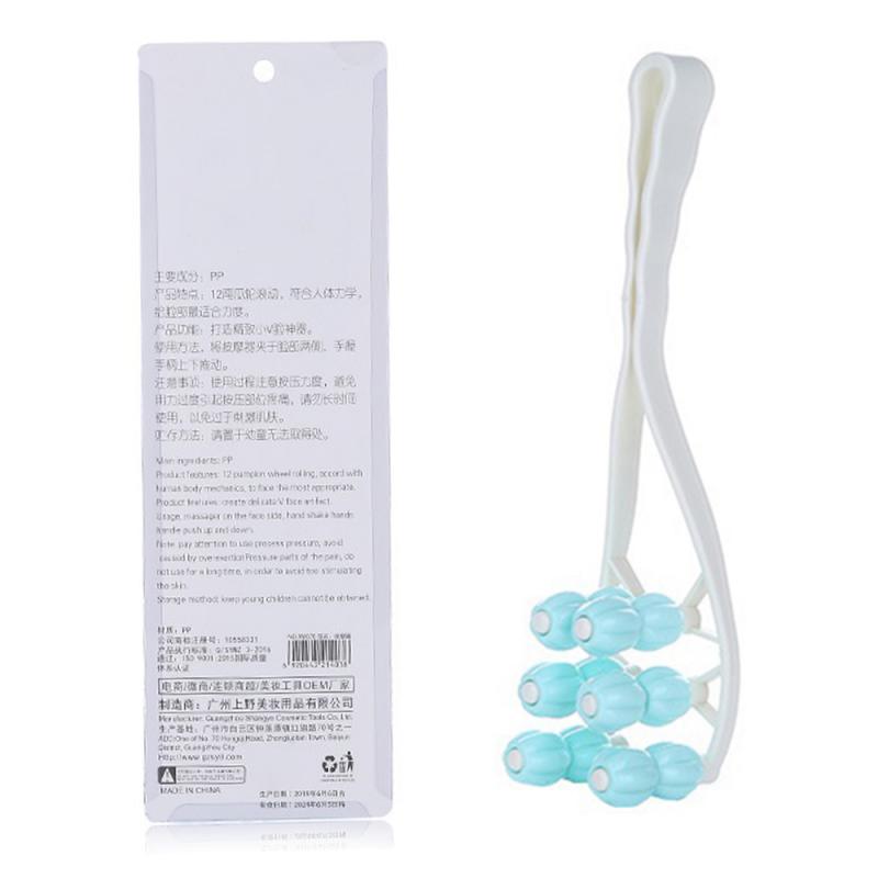 Face Lift Up Slimming Flower Shape Anti Wrinkle Improve Relaxation Facial Massager Rollers Manual Portable Cosmetic Makeup Tools: 2pcs