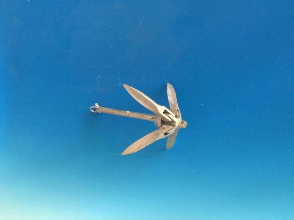 Folding Boat Grapnel Anchor 8.8lb 4 Kg Galvanized Iron