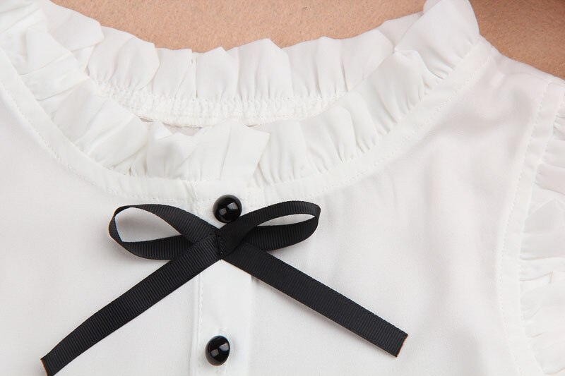 Meisjes witte blouses mouwloze chiffon shirts voor meisjes kleding kinderen schooluniformen zomer studenten tops 18m 4 8 10 12 14