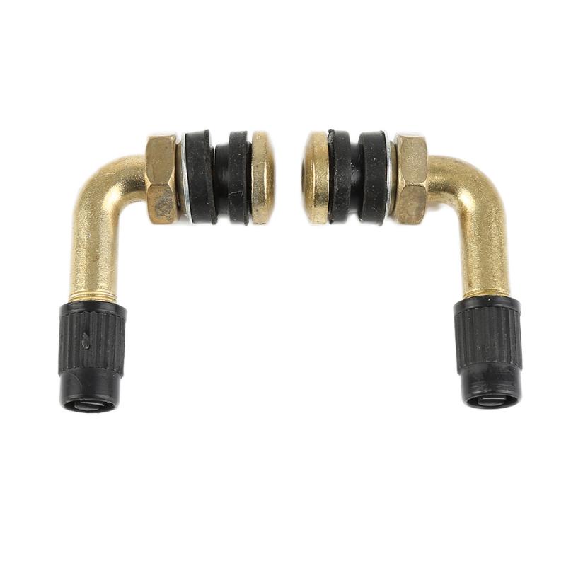 2PCS Car Air Tire Tyre Valve Stems CNC Aluminum Alloy Brass 90 Degree For Vehicle For Cars Trucks Motorcycle ATV
