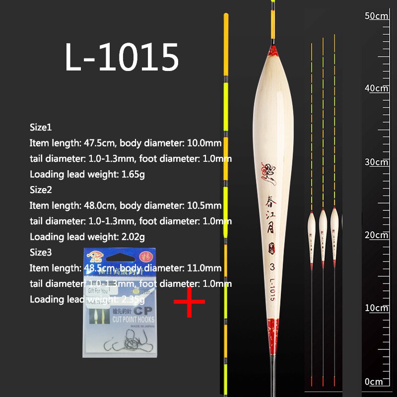 Reed Fishing Floats Fresh Water Buoy Hard Tail Bobber Flotador Sensitive Stable Boya Fishing Floats Tool Tackle Accessories: L-1015 3 pieces