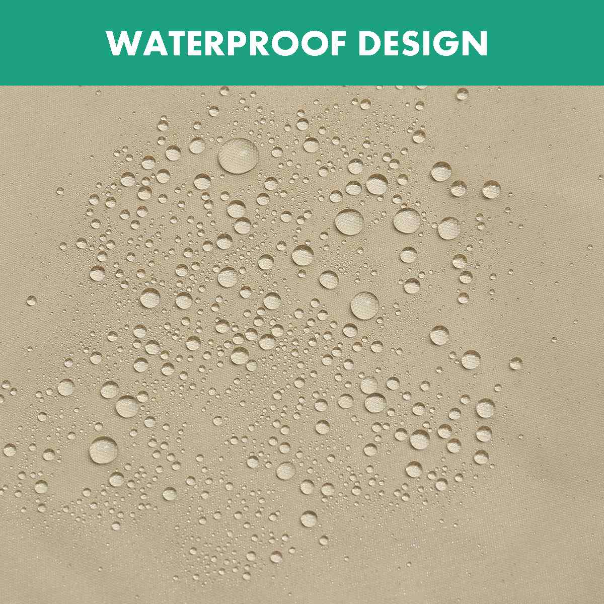 Beige Garden Swing Canopy Top Cover Sun Shade Sails Awning Outdoor Cover Shelter Waterproof Sunshade Roof Cover Replacement