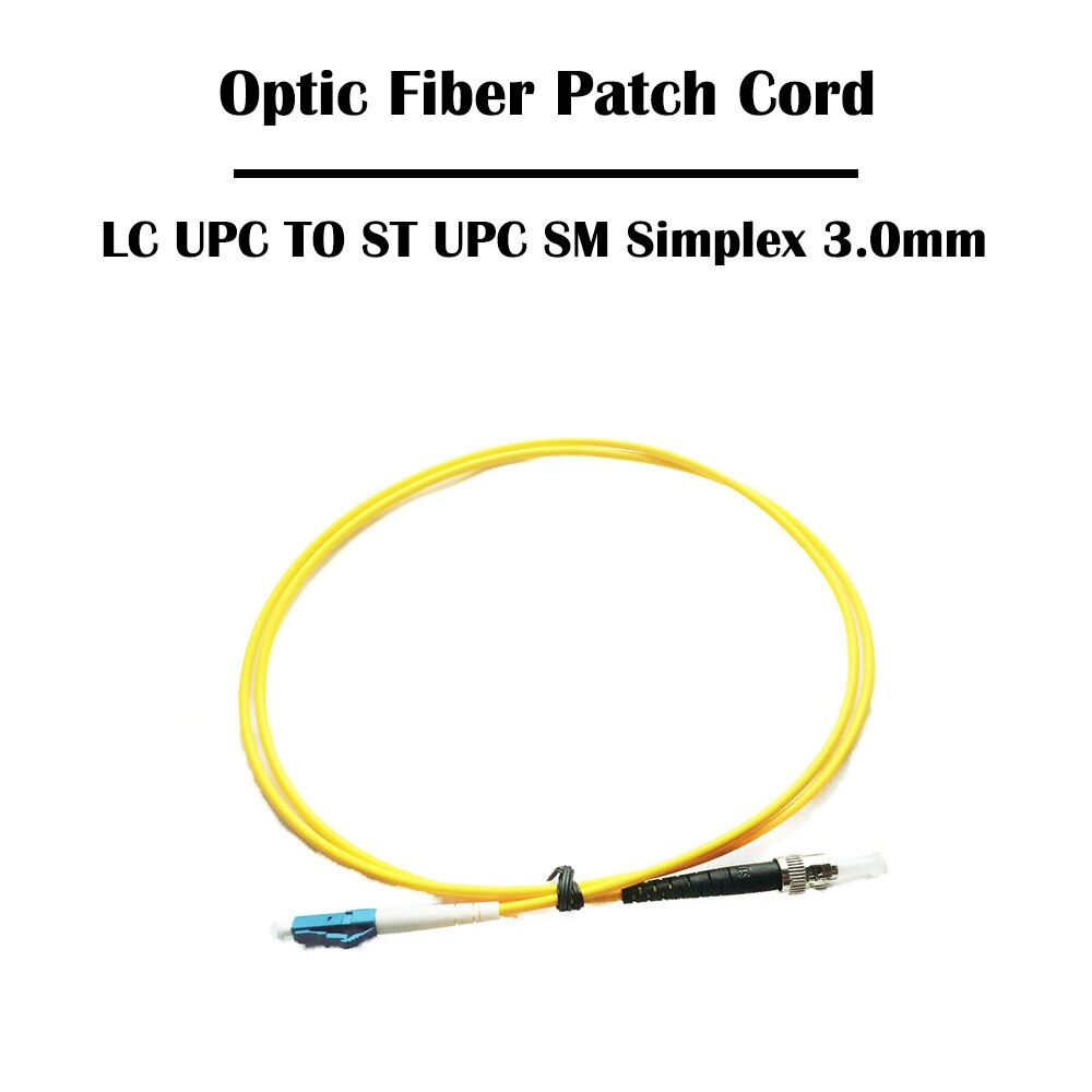 5 Pieces 15 Meter LC TO ST Fiber Patch Cord UPC/APC Single Mode SM Multi Mode MM Simplex 3.0mm Ethernet Networking FTTH