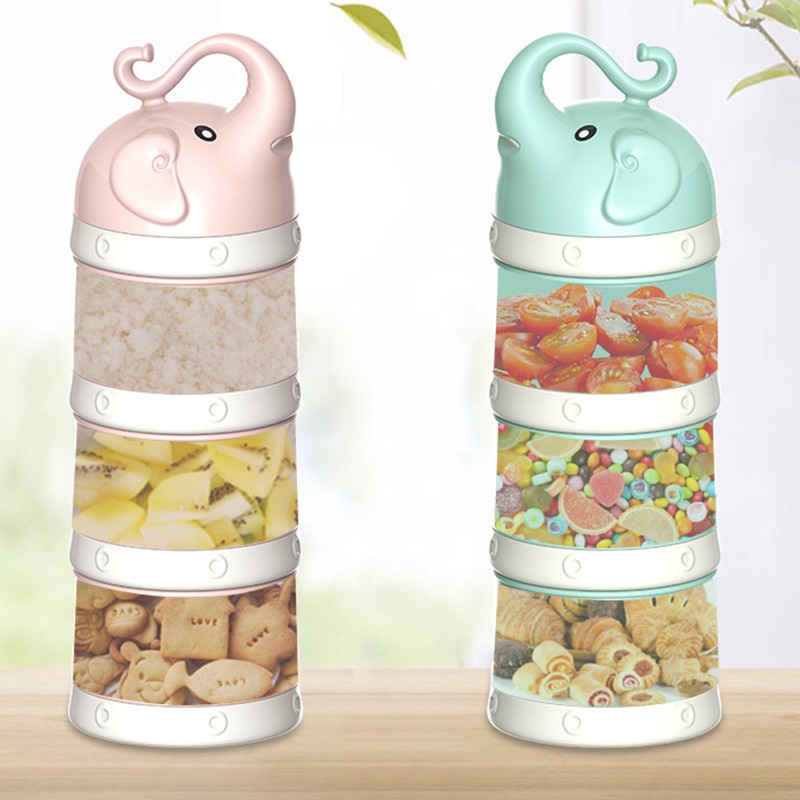 3 Layer Baby Food Storage Box Portable Mini Baby Feeding Milk Powder Container Organizer Box Food Storage Container