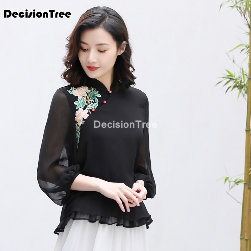 chinesische traditionelle oben qipao hemd frau cheongsam stil hemd chinesische bluse traditionelle chinesische kleidung für frauen