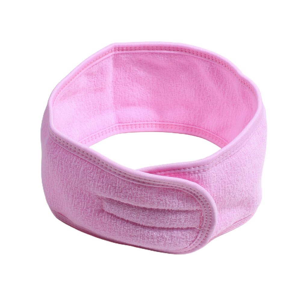 Diadema ancha ajustable para mujer, accesorios de maquillaje para Yoga, Spa, ducha, maquillaje, cosmética para la cara, novedad de: Rosa