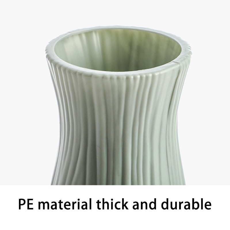 1Pcs PE Big Belly/Diamond/Tree Shape Vase Flower Imitation Ceramic Plastic Flower Vase Flower Basket Nordic Style
