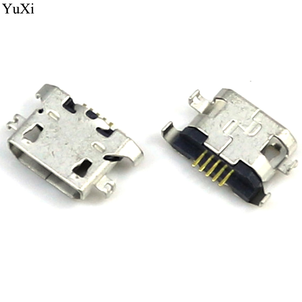 Yuxi 100Pcs Micro Usb 5pin Zware Plaat 1.27Mm Zonder Curling Side Vrouwelijke Connector Voor Lenovo A850 S650 S720 s820 Mini Usb Jack
