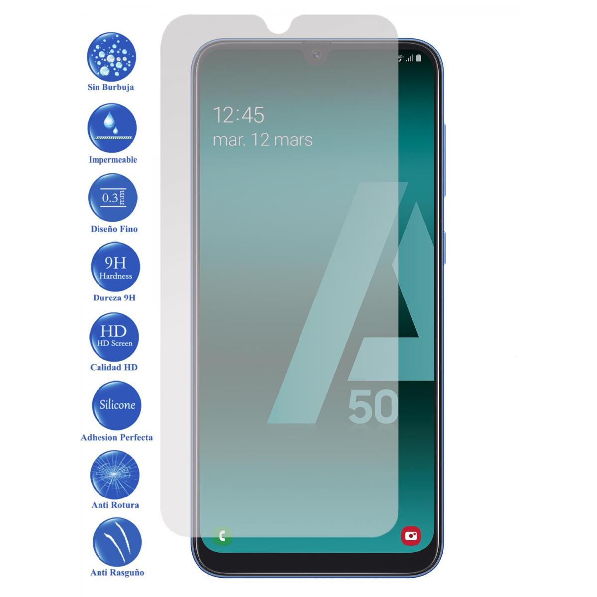 Protector Cristal Templado Samsung Galaxy A10 A20 A20E A40 A50 A60 A70 A80 A90: Galaxy A50 2019