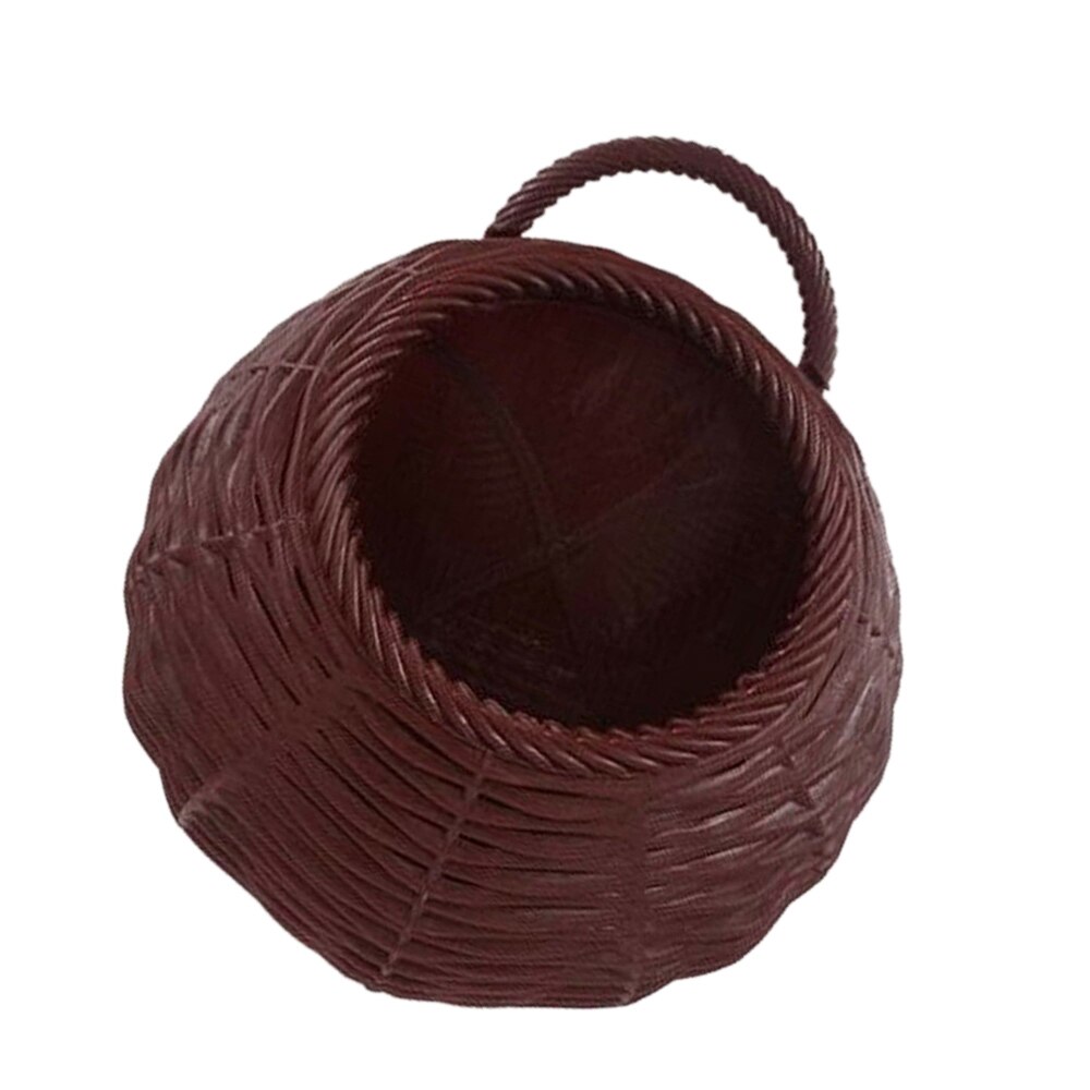 Garden Wall-mounted Flower Basket Handmade Basket Wicker Rattan Flower Basket Hanging Vine Pot Planter