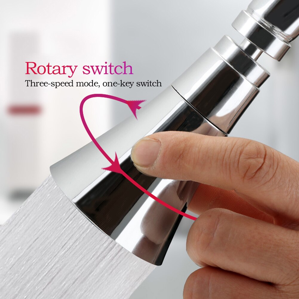 Universal 360 Degree Rotating Water Tap Head Kitchen Water Faucet Adjustable Pressure Water Saving Shower Faucet Nozzle Adapter