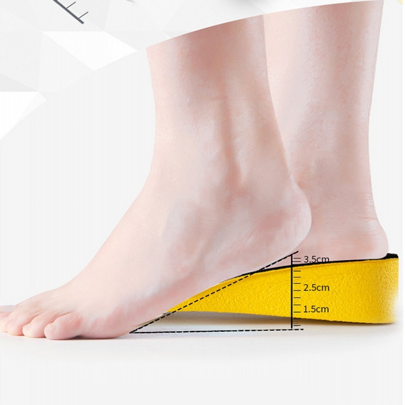 Vrouwen Hoogte Toename Binnenzool Sjablonen Voor Voeten Memory Foam Wedge Inner Inserts Schoenen Vrouwelijke Verhoog Pad Groeiende Sole Inlegzolen