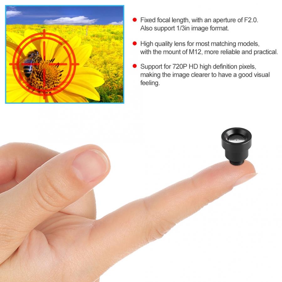 CCTV 25mm 720P HD 15 Degree Angel Security Single Board Lens for Camera