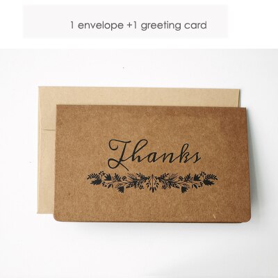 1pc Kraft paper Thanksgiving greeting card wedding invitations pop up cards thank you cards with envelopes supplie: 1