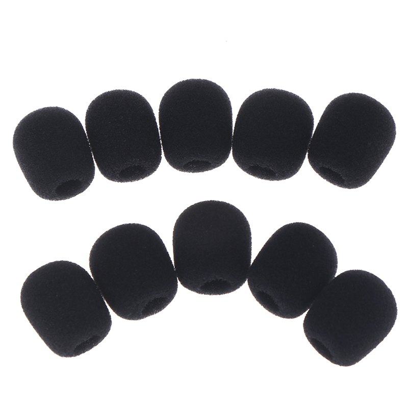 10 Stks/set Headset Vervanging Schuim Microfoon Cover Telefoon Mic Case Voorruit Spons: Default Title