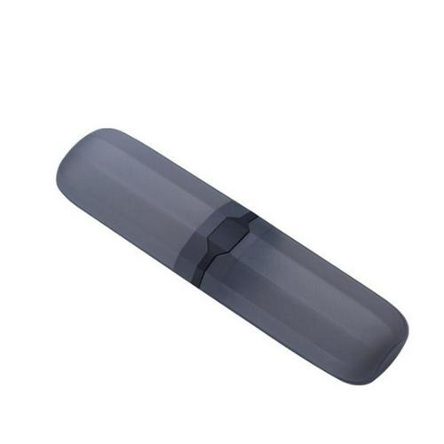 1pc Travel Portable Toothbrush Toothpaste Holder Storage Box Case Pencil practical Container toothbrush organizer bathroom tools: Transparent black