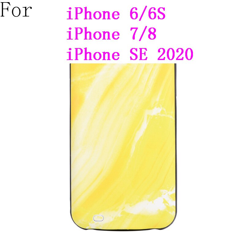 Oplader Voor Iphone X Xr Xs 11 Pro Max Slanke Draagbare Batterij Opladen Case Voor Iphone Se 6 6S 7 8 Plus Pover Bank: 4.7-Yellow