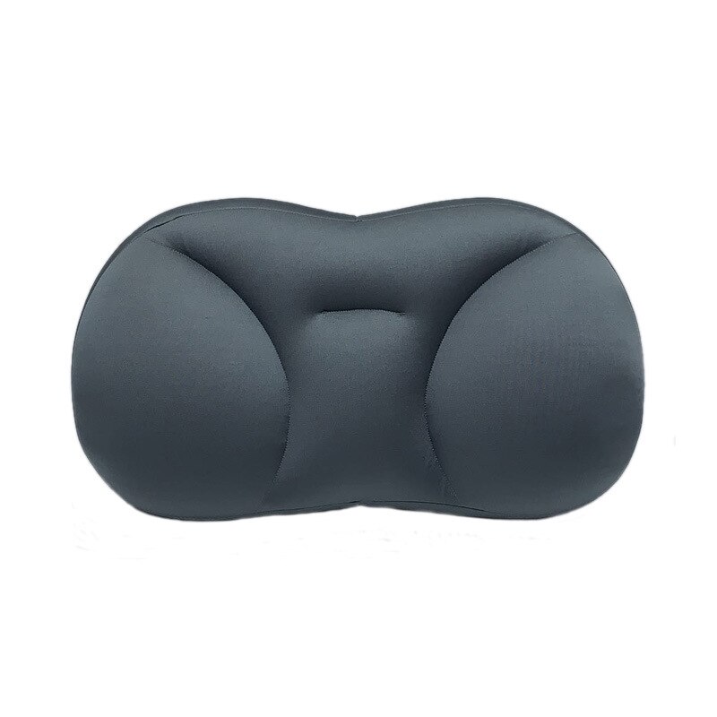 Ergonomisk dyp søvn avhengighet 3d nakke pute vaskbar polyester putevar trekk reise puter nakke: Grå pute