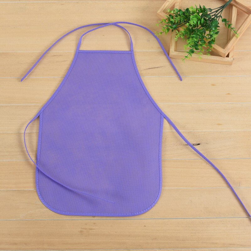 Colored Kids Aprons Non-Woven Fabric Cooking Kitchen Clean Warterproof Aprons For Kids Activities Art Painting Class Craft