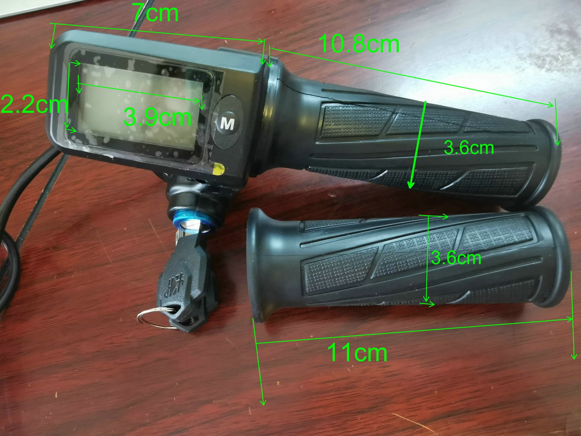 Velocímetro + indicador de nivel de batería 36v48v60v + acelerador + bloqueo/llave/interruptor de encendido/apagado/encendido-apagado scooter Eléctrico bicicleta MTB triciclo pieza DIY: 60v with lock