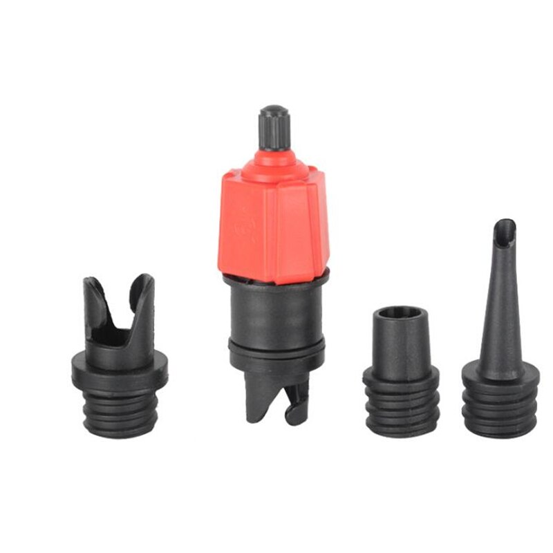 Car Air Compressor Air Valve Adapter Vehicle Air Pump Valve Adaptor For Inflatable Air Mattress Bed Boat Canoe Kayak: RED
