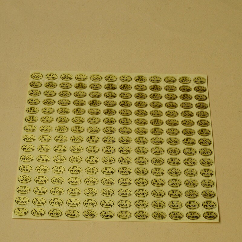 ZGTGLAD 1 Sheet Self Adhesive Control QC Passed Stickers Labels Home School Office Supplies: 9x13 Gold