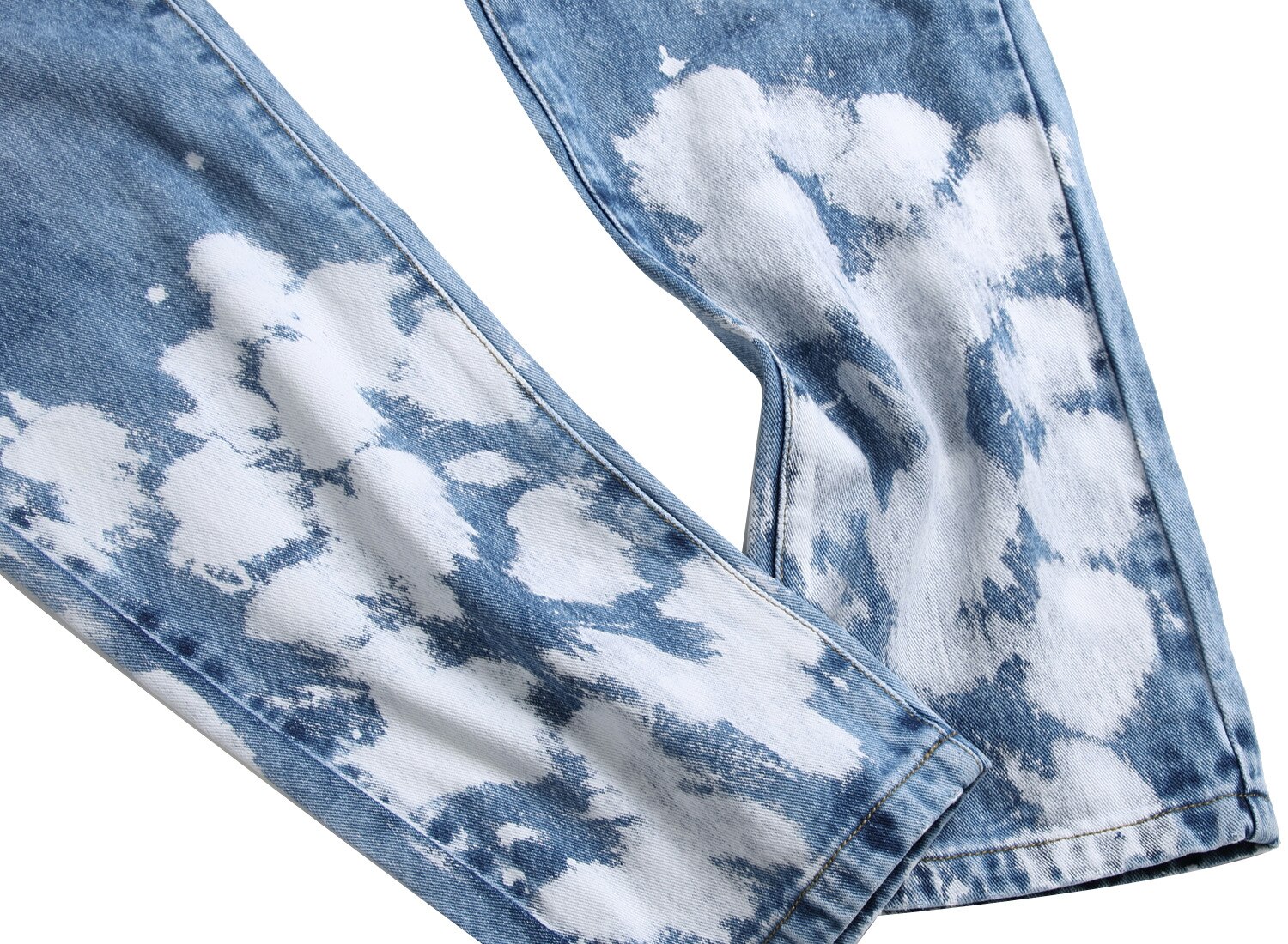 Einfache Männer Denim Jeans Lange vier Saison Gerade lässig Denim Hosen Plus Größe Licht Blau Cowboy Jeans Schnee waschen