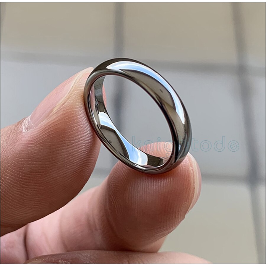 4Mm Womens Ring Tungsten Carbide Wedding Band Mode Liefhebbers Classic Engagement Ring Dome Gepolijst Comfort Fit