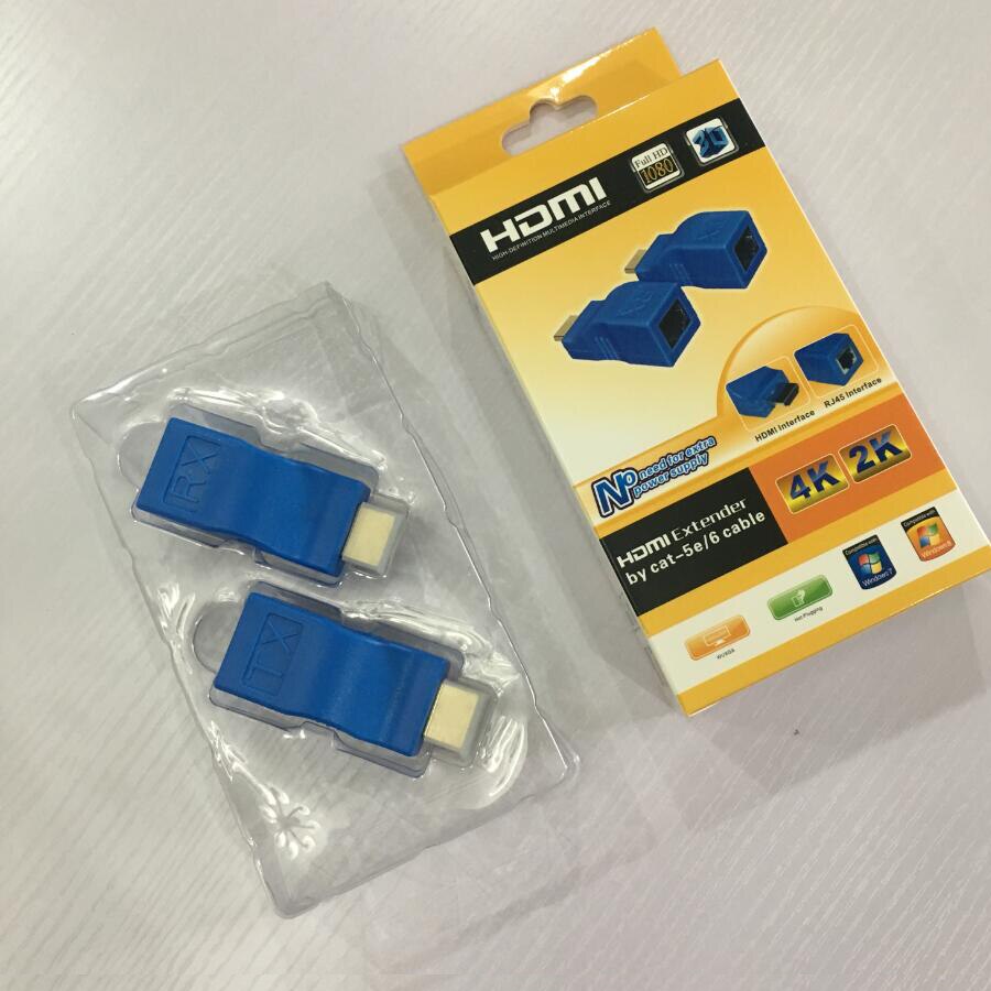 1 Pair RJ45 4K HDMI-compatible Extender Extension Up to 30m Over CAT5e Cat6 Network Ethernet LAN for HDTV HDPC DVD PS3