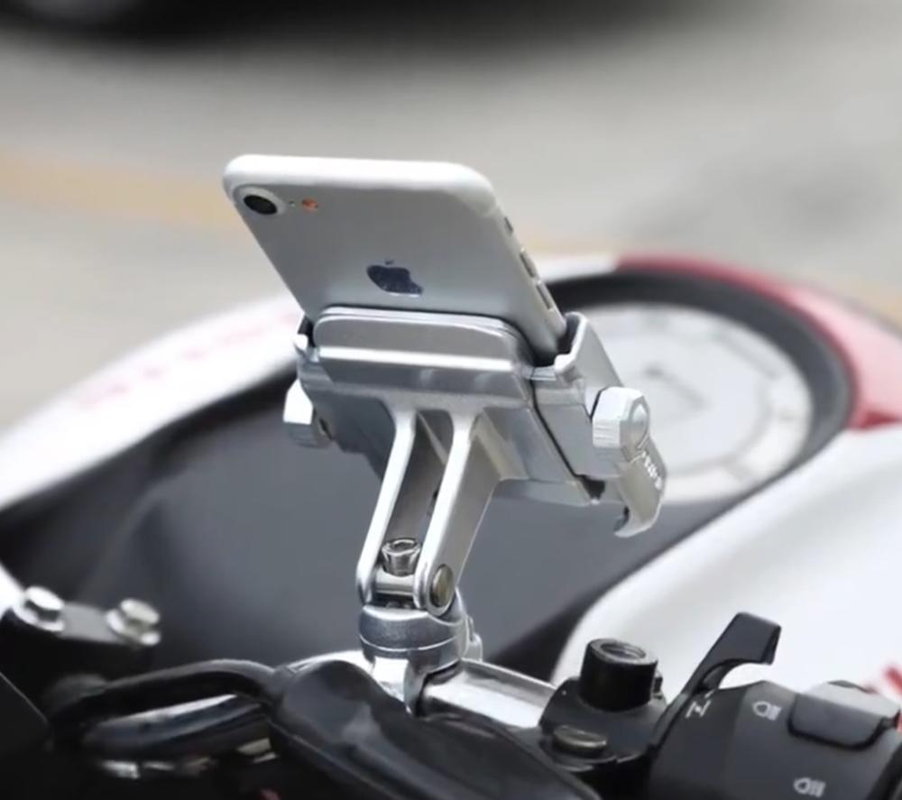 Universele Aluminium Motorfiets Telefoon Houder Ondersteuning Telefoon Moto Houder Voor Gps Fiets Stuur Houder