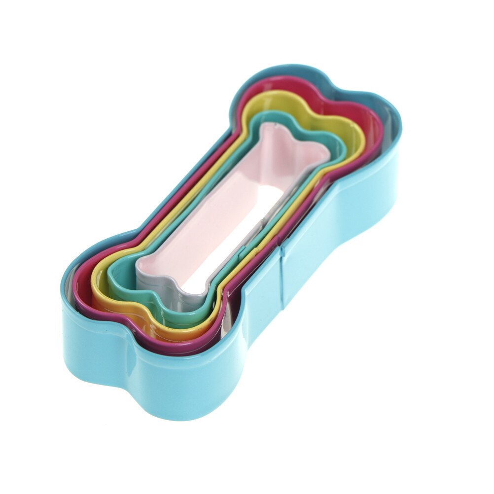 5Pc Hond Favoriete Bone Vorm Aluminium Waffle Mold Cookie Cake Cookies Ijs Decorating Lichtmetalen Cutter Bakvormen Mould 5 size