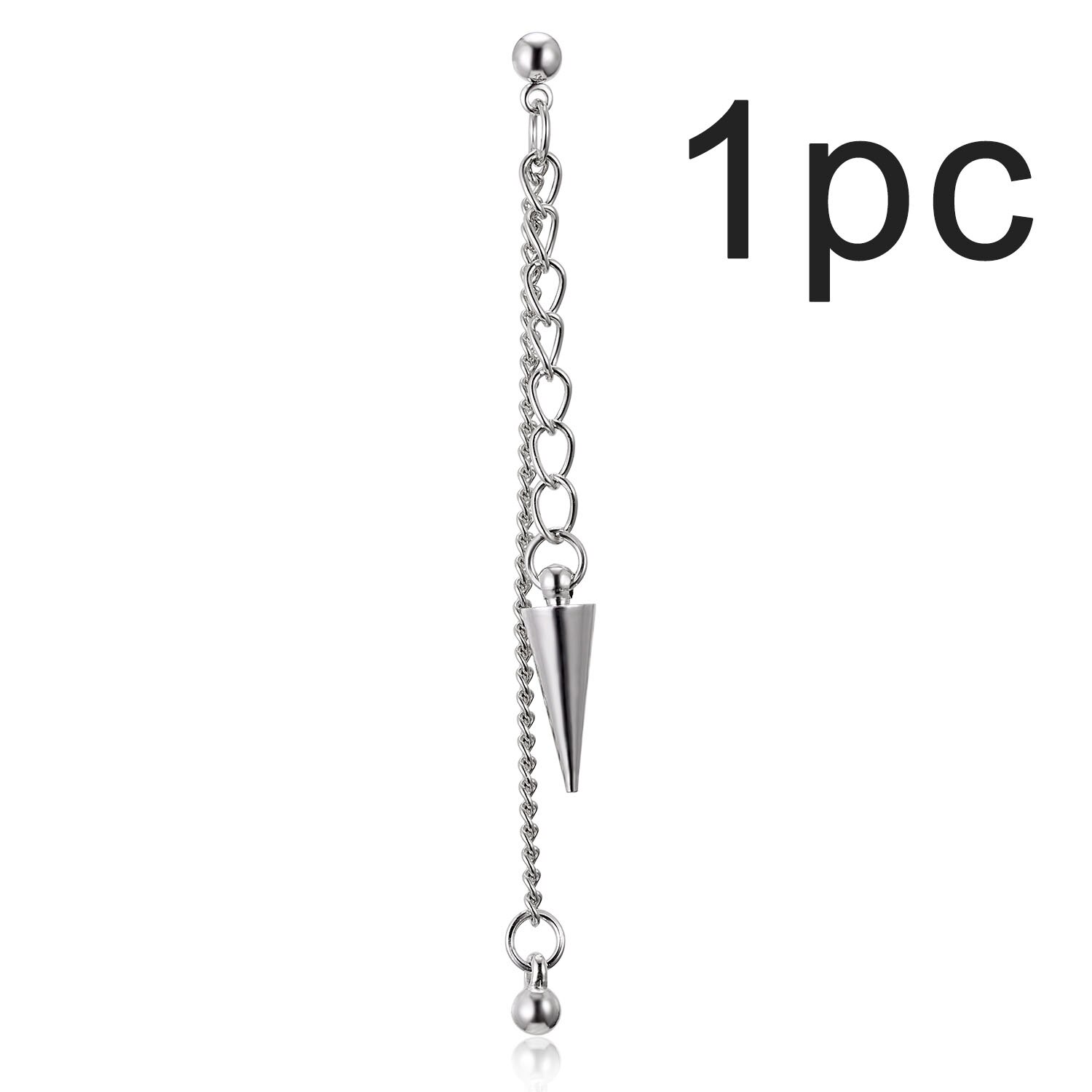 Punk Zilver Kleur Rvs Veer Kruis Oorbellen Voor Mannen Vrouwen Gothic Straat Lange Ketting Oorbellen Mannen Rock Sieraden: 8