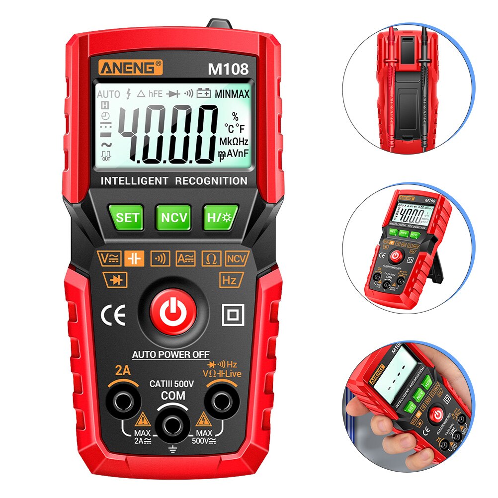 Digital Multimeter Smart Multimeter Auto-ranging Intelligent Recognition Tester