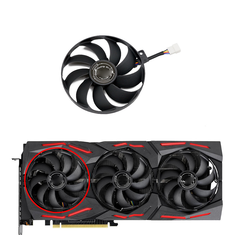 T129215SU 7Pin GPU Card Cooler Fans For ASUS ROG STRIX-GeForce RTX 2070 2080 SUPER Ti GAMING RTX2080 RTX2080Ti Fan: Brown