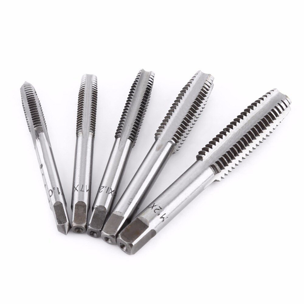 6PCS/Set Screw Tap &amp; T-shaped Wrench Threading Tapping Hand Tool Kit Tapping Tool Screw Tap Wrench Set